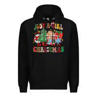 Black just a girl who loves christmas Premium Hoodie - Zillion Design Studio