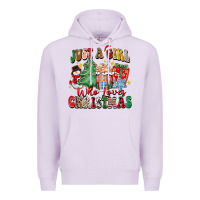 Lilac just a girl who loves christmas Premium Hoodie - Zillion Design Studio