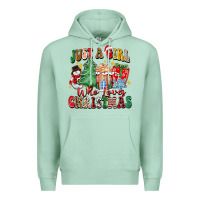 Seafoam just a girl who loves christmas Premium Hoodie - Zillion Design Studio