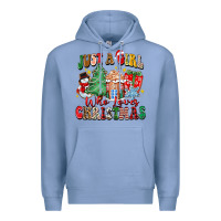 Colony Blue just a girl who loves christmas Premium Hoodie - Zillion Design Studio