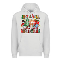 Dove Grey just a girl who loves christmas Premium Hoodie - Zillion Design Studio