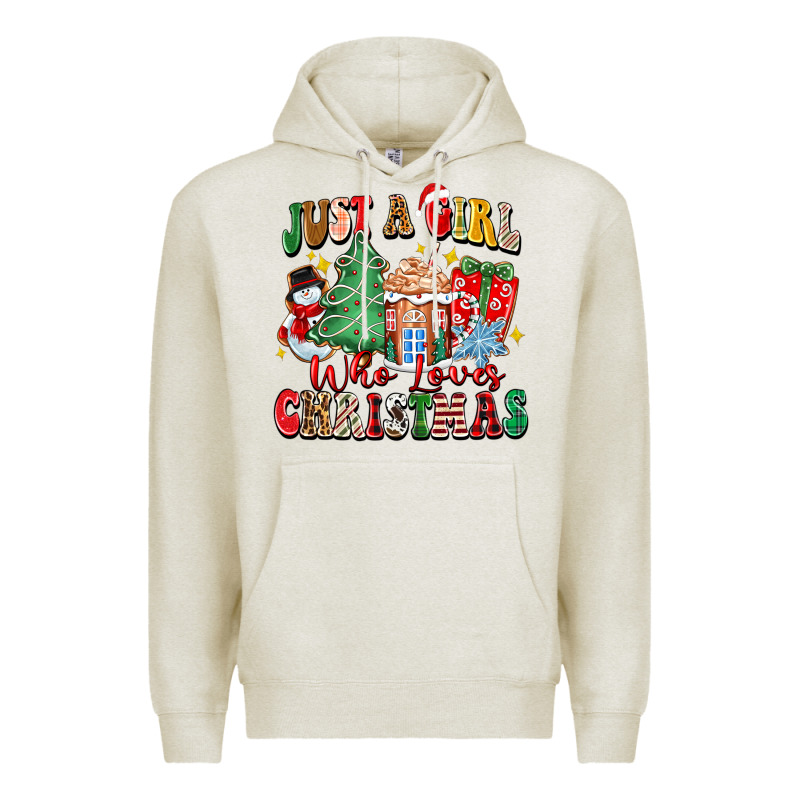 Just A Girl Who Loves Christmas Premium Hoodie by Zillion Design Studio | Teevron