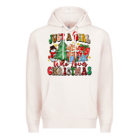 Pale Pink just a girl who loves christmas Premium Hoodie - Zillion Design Studio