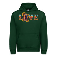 Forest Green Love Lady Of Guadalupe Urban Hoodie - RanaPortraitStore