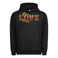Pigment Black Love Lady Of Guadalupe Urban Hoodie - RanaPortraitStore