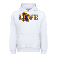 White Love Lady Of Guadalupe Urban Hoodie - RanaPortraitStore