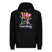 Black love western cowboy Premium Hoodie - texasbilliewilder