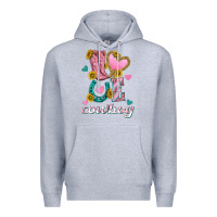 Heather Grey love western cowboy Premium Hoodie - texasbilliewilder