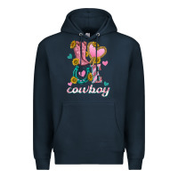 Navy love western cowboy Premium Hoodie - texasbilliewilder