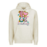Oatmeal Heather love western cowboy Premium Hoodie - texasbilliewilder