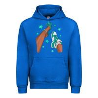 Teal Afro Girl Sneakers And Heels Urban Hoodie | Teevron