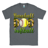 Charcoal Heather Baseball Dad Softball Classic Tee - BundleAndBundleShop