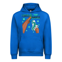 Cobalt Teal I Have Two Moods Afro Girl Sneakers Urban Hoodie - texasbilliewilder