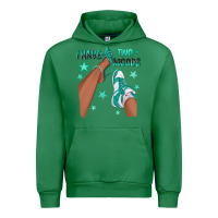 Emerald Teal I Have Two Moods Afro Girl Sneakers Urban Hoodie - texasbilliewilder