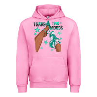 Fuchsia Pink Teal I Have Two Moods Afro Girl Sneakers Urban Hoodie - texasbilliewilder