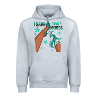 Heather Grey Teal I Have Two Moods Afro Girl Sneakers Urban Hoodie - texasbilliewilder