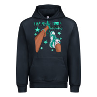 Navy Teal I Have Two Moods Afro Girl Sneakers Urban Hoodie - texasbilliewilder