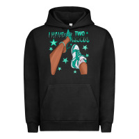 Teal I Have Two Moods Afro Girl Sneakers Urban Hoodie | Teevron