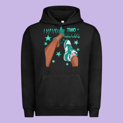 Teal I Have Two Moods Afro Girl Sneakers Urban Hoodie Designed By Texasbilliewilder