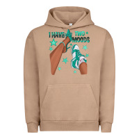 Pigment Burro Teal I Have Two Moods Afro Girl Sneakers Urban Hoodie - texasbilliewilder