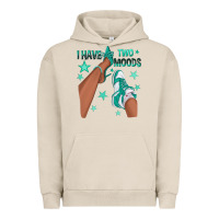 Pigment French Oak Teal I Have Two Moods Afro Girl Sneakers Urban Hoodie - texasbilliewilder