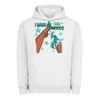 Pigment Lunar Rock Teal I Have Two Moods Afro Girl Sneakers Urban Hoodie - texasbilliewilder