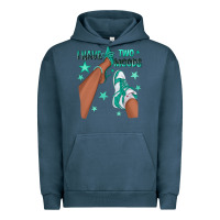 Pigment Midnight Navy Teal I Have Two Moods Afro Girl Sneakers Urban Hoodie - texasbilliewilder
