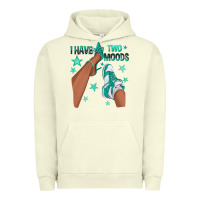Pigment Pistachio Teal I Have Two Moods Afro Girl Sneakers Urban Hoodie - texasbilliewilder