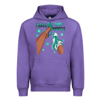 Tulip Teal I Have Two Moods Afro Girl Sneakers Urban Hoodie - texasbilliewilder
