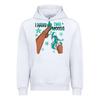 White Teal I Have Two Moods Afro Girl Sneakers Urban Hoodie - texasbilliewilder
