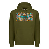 Army Green Blessed With Sunflower And Gemstone Premium Hoodie - RanaPortraitStore