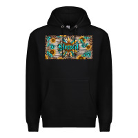 Black Blessed With Sunflower And Gemstone Premium Hoodie - RanaPortraitStore