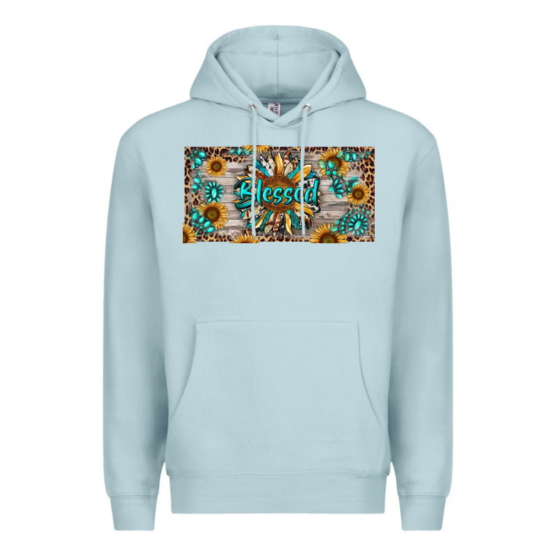 Blessed With Sunflower And Gemstone Premium Hoodie by RanaPortraitStore | Teevron
