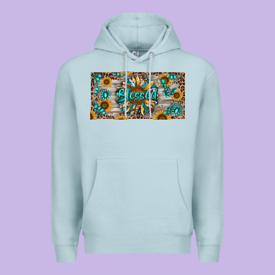 Premium Hoodie Blessed With Sunflower And Gemstone