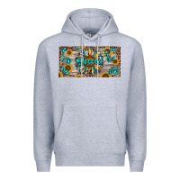 Heather Grey Blessed With Sunflower And Gemstone Premium Hoodie - RanaPortraitStore