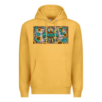 Mustard Blessed With Sunflower And Gemstone Premium Hoodie - RanaPortraitStore