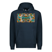 Navy Blessed With Sunflower And Gemstone Premium Hoodie - RanaPortraitStore