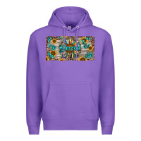 Purple Blessed With Sunflower And Gemstone Premium Hoodie - RanaPortraitStore