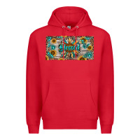 Red Blessed With Sunflower And Gemstone Premium Hoodie - RanaPortraitStore