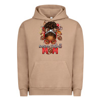 Pigment Burro american football mom red and silver afro messy bu Urban Hoodie - texasbilliewilder