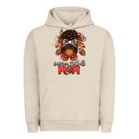 Pigment French Oak american football mom red and silver afro messy bu Urban Hoodie - texasbilliewilder