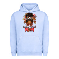 Pigment Grape Ice american football mom red and silver afro messy bu Urban Hoodie - texasbilliewilder