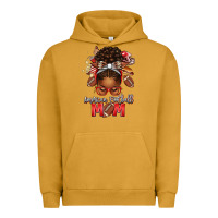 Pigment Peanut Butter american football mom red and silver afro messy bu Urban Hoodie - texasbilliewilder
