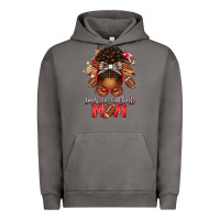 Pigment Tornado american football mom red and silver afro messy bu Urban Hoodie - texasbilliewilder