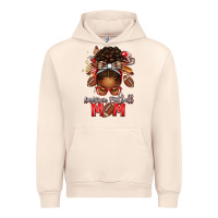 Sandshell american football mom red and silver afro messy bu Urban Hoodie - texasbilliewilder