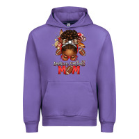 Tulip american football mom red and silver afro messy bu Urban Hoodie - texasbilliewilder