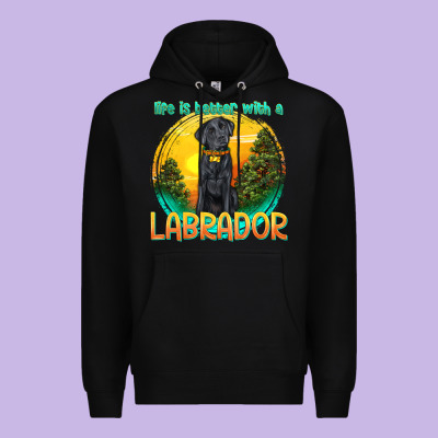 Premium Hoodie life is better with a labrador