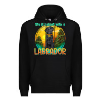 Black life is better with a labrador Premium Hoodie - texasbilliewilder