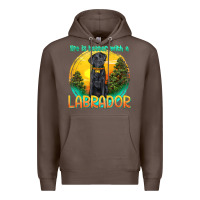 Coffee life is better with a labrador Premium Hoodie - texasbilliewilder