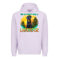 Lilac life is better with a labrador Premium Hoodie - texasbilliewilder